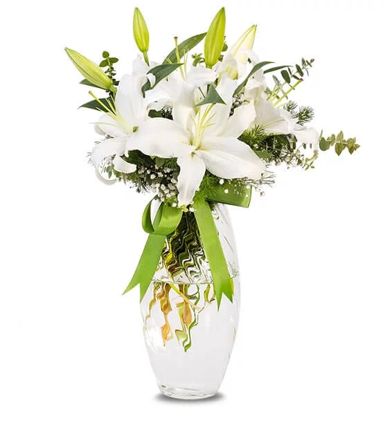 Kokulu Beyaz Lilyum Aranjmanı