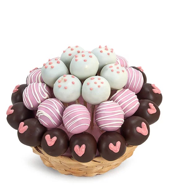 Pembe Düşler Truf Kek ve Kurabiye Buketi