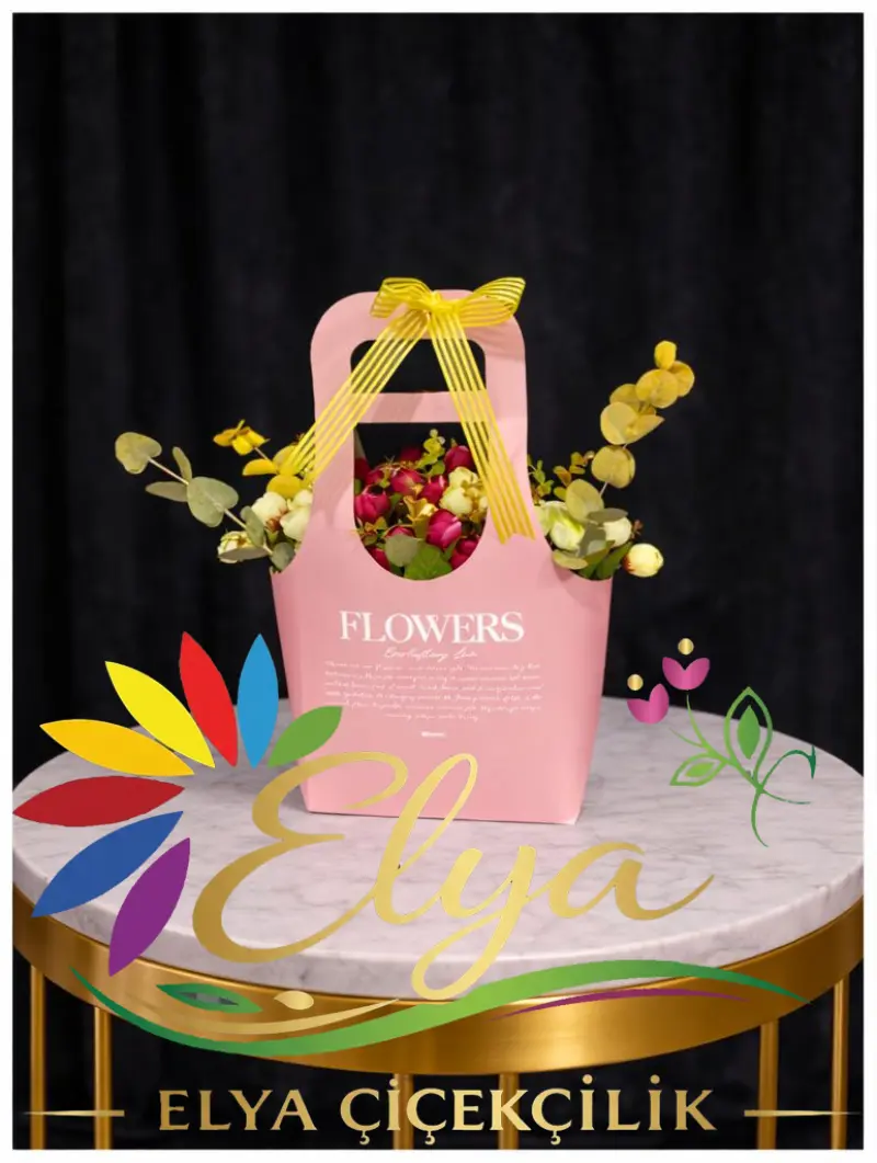 Pembe Bahar Çantası Aranjmanı: Baharın Tüm Enerjisi Kapınızda! - Diyarbakır Çiçek Gönder
